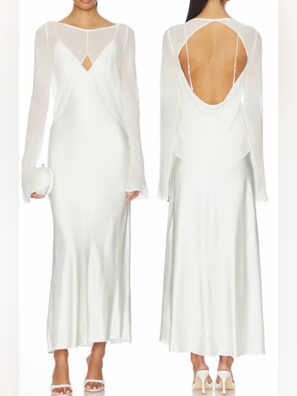 Elegant White Maxi Dress with Open Back